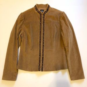 Saks Fifth Avenue Corduroy Blazer Jacket Sz 8 Puff